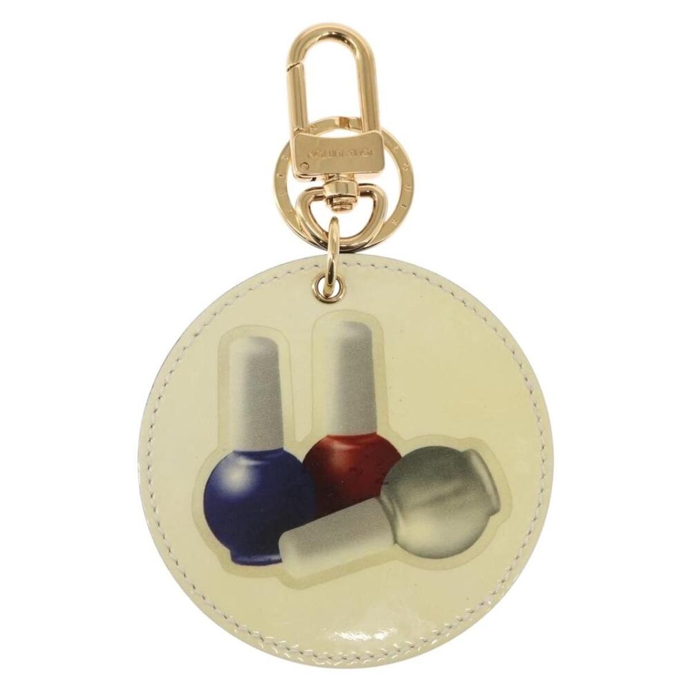 Louis Vuitton Illustre Nail Polish Charm Patent Leather Beige Mp1570